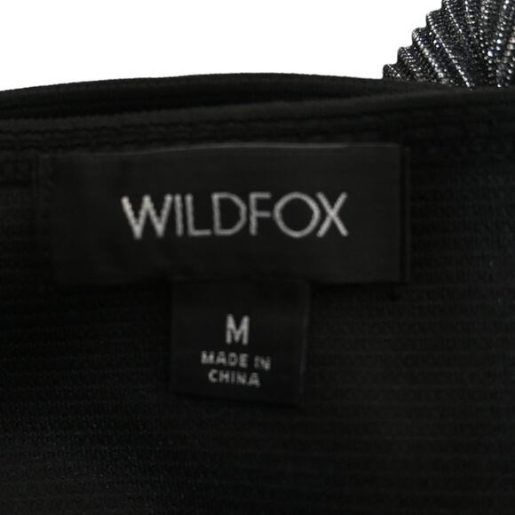 Wildfox Womens M Benicia Long Sleeve Top in Black NEW - Picture 10 of 13